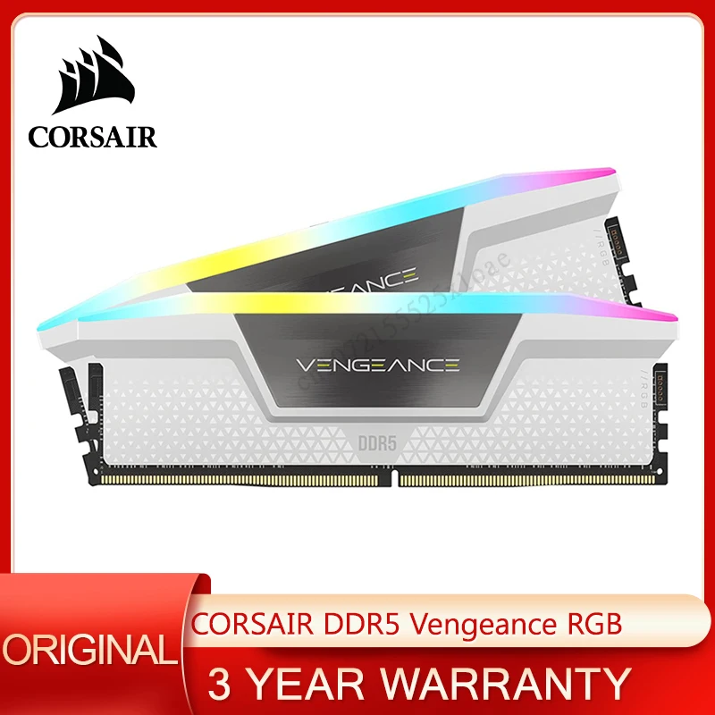 

CORSAIR DDR5 Vengeance RGB 16G 32G 5600 6000 6400 7000 7200MHz 288-Pin PC RAM Intel XMP 3.0 Desktop Memory