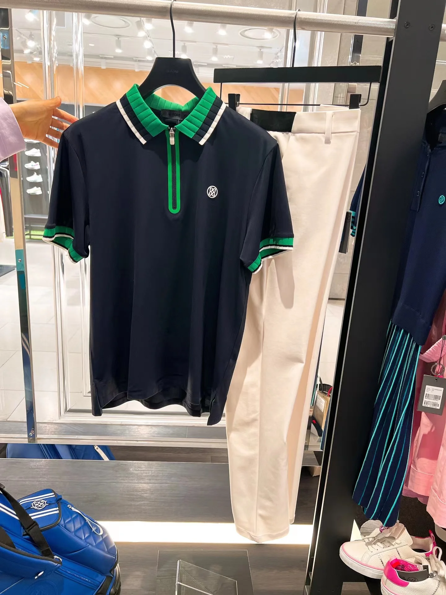 

Рубашка-поло M222115 мужская с коротким рукавом, тенниска на молнии, майка для гольфа, майка для отдыха на открытом воздухе, лето