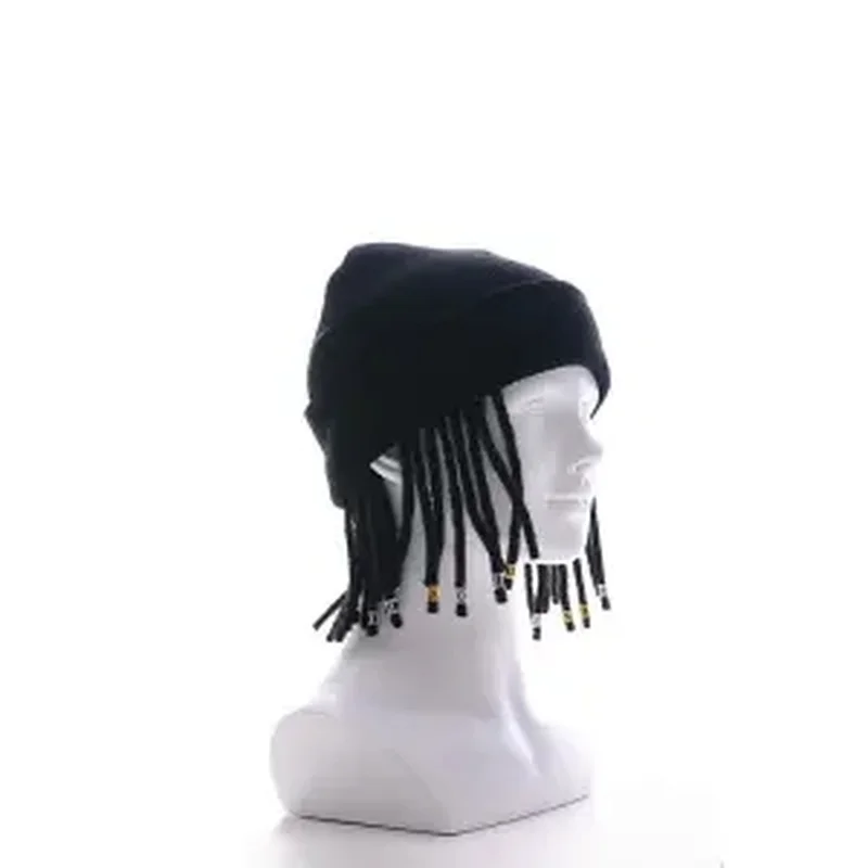 Rap Reggae Cold Bonnet Men Hip Hop Knitted Hat Dread Locks Hat Men Locks Wig Pullover Hat Fashion Punk Beanies for Men