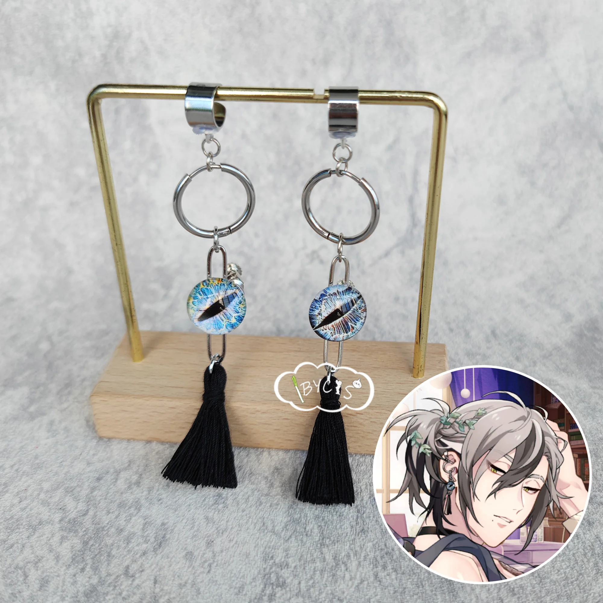 NU: Карнавальный Rei Cos заколки для ушей серьги с кисточками косплея костюм на