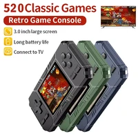 retro handheld game console 8 bit 3 0 inch color lcd game player built in 520 games portable mini handheld game console