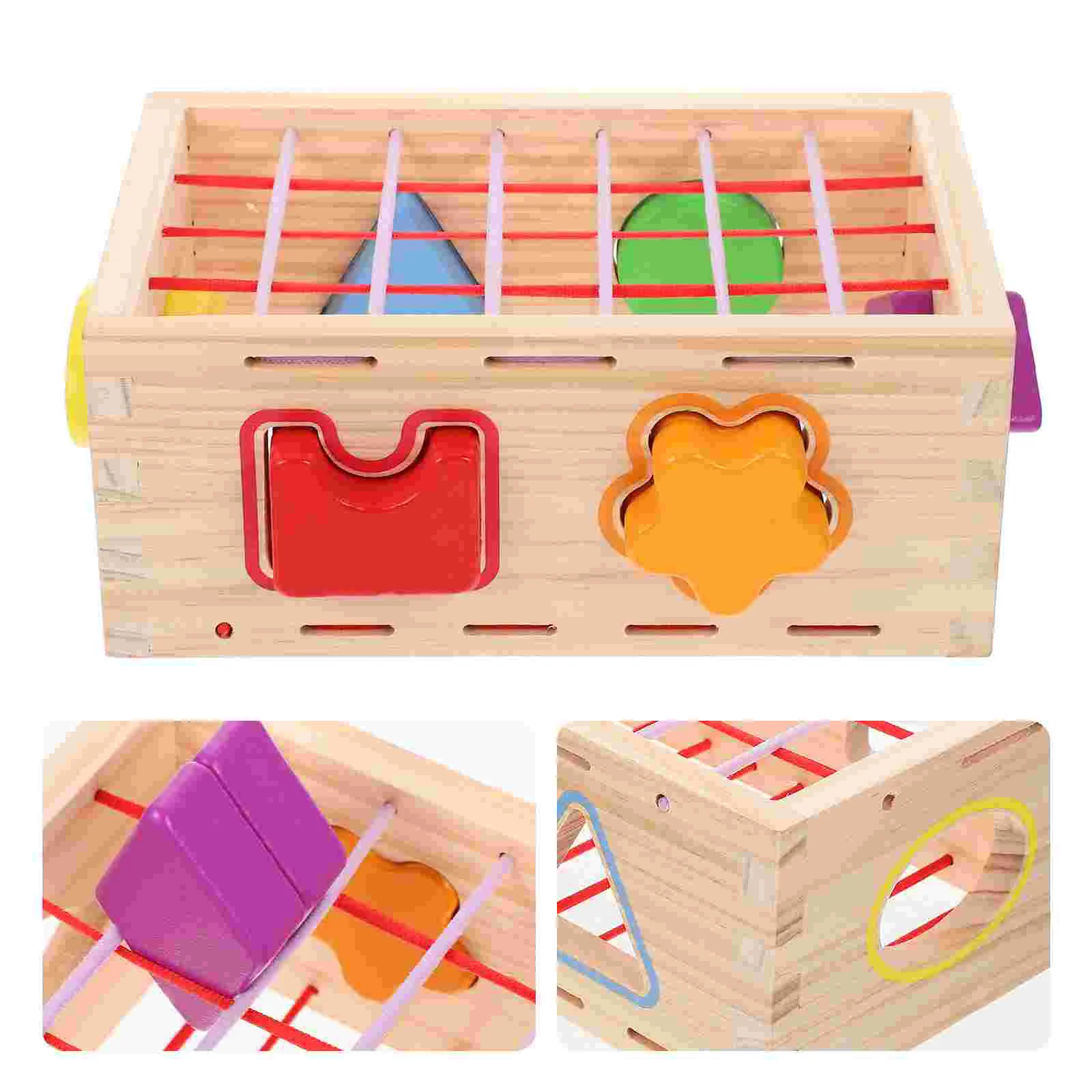 

1 Набор деревянных блоков, Детская развивающая форма, подходящая тренировочная игрушка для детей