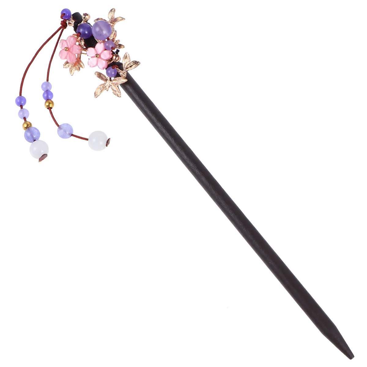 

Заколки для волос с Традиционными цветами для девочек, Шпилька для волос в японском, китайском, ретро, винтажном стиле ханьфу, старинная деревянная шпилька для волос