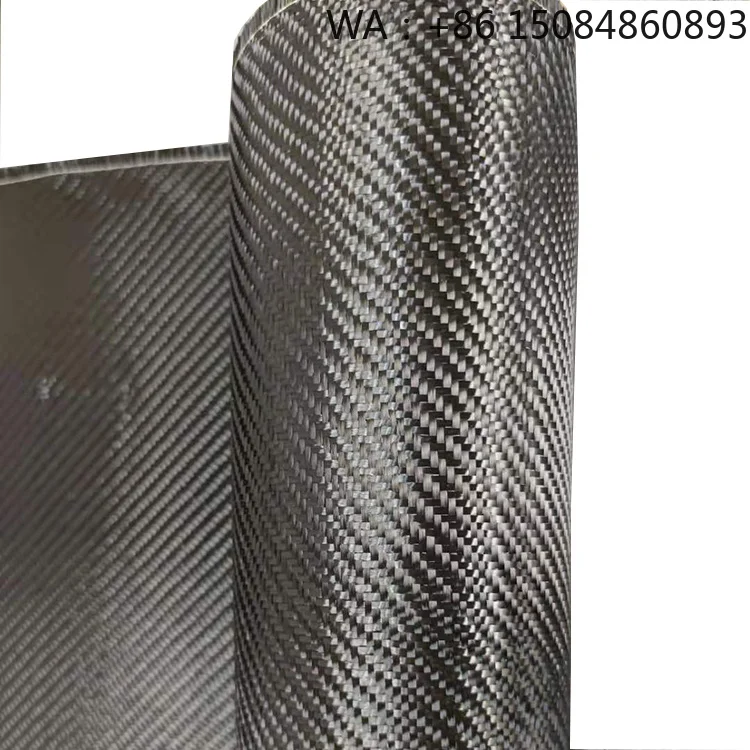 Фото Ткань из углеродного волокна 3K 240GSM, плетение полотняное/твил, высокопрочная стабильная ткань для промышленного усиления композитных материалов. №1