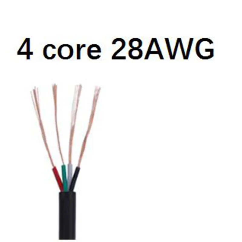 

2 3 4-контактный сердечник с оболочкой, USB-разъем, аудиокабель 28 26 24 22 AWG, медный ПВХ-сигнал, шнур питания постоянного тока, мягкий электронный провод 2464