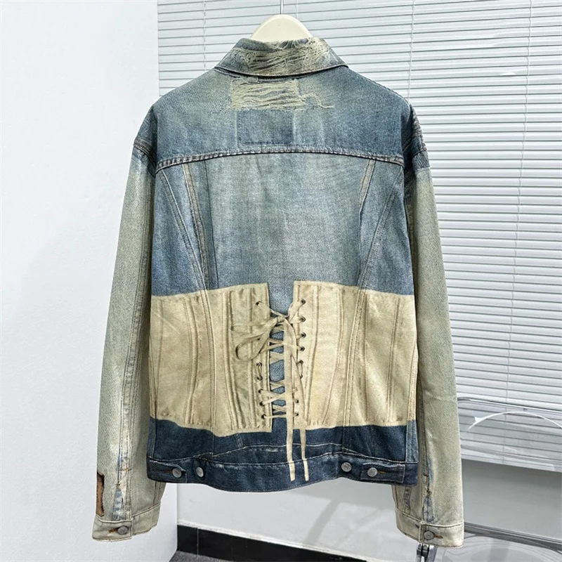 Женская джинсовая куртка верхняя одежда из искусственного денима топ хлопка с