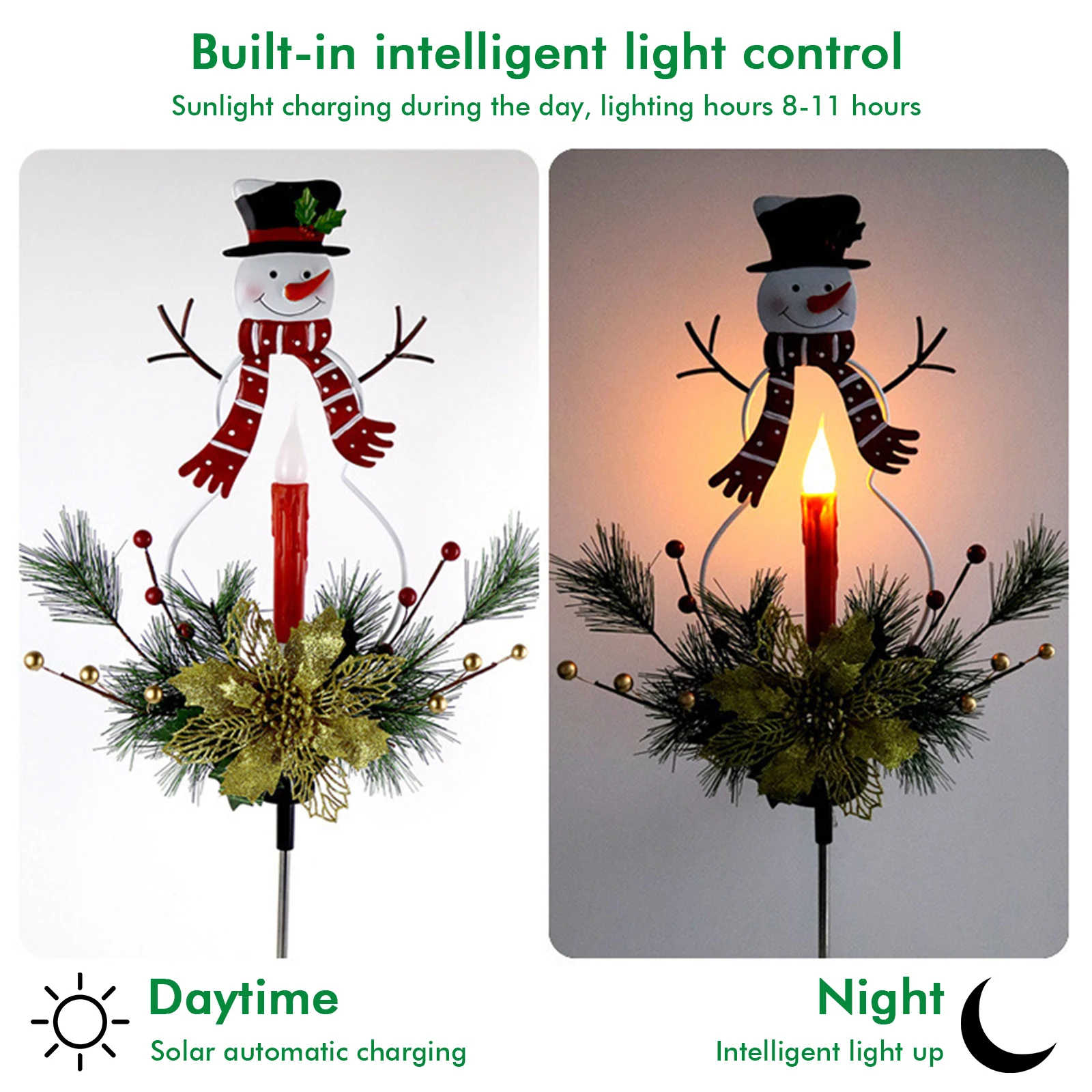 

Рождественские декоративные огни, водонепроницаемые солнечные сказочные огни, декор для праздников, наземные светильники для улицы, 2 режи...