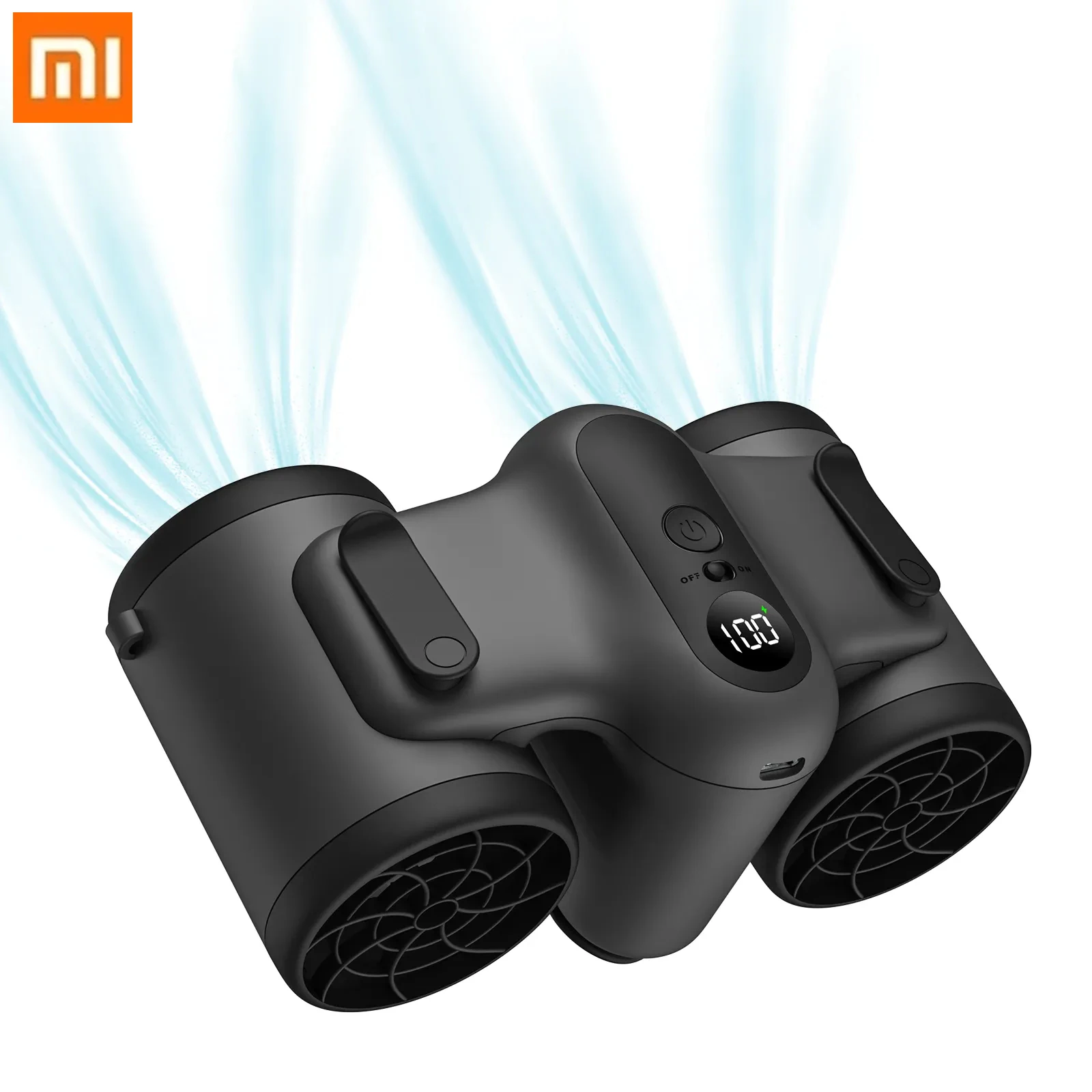 

New Xiaomi Portable Personal Hanging waist Fan With 10000mAh Battery Ultra Quiet Wearable Electric Fan handheld Air Conditioner