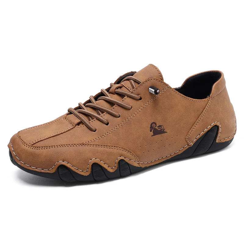 

New Autumn Men's Casual Shoes Handmade Light Loafers Outdoor Men's Shoes Soft PU Leather Flat Moccasins Plus Size Men's Sneakers