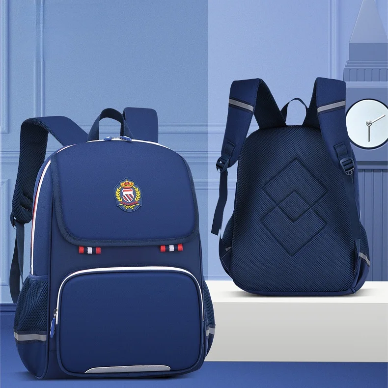 British Style Primary Girl Boy Fashion Reflective Backpacks for Travel New Children Students Large Capacity Schoolbags All-match