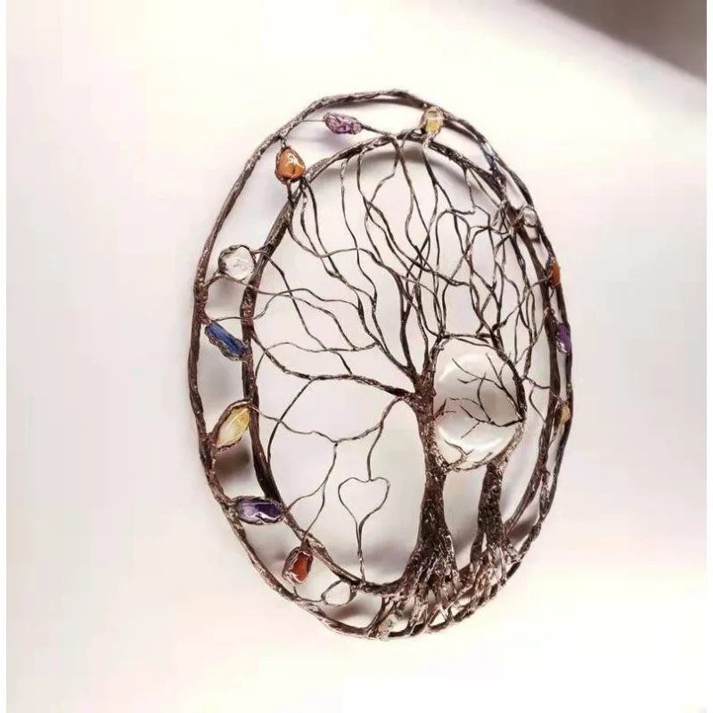 

Circle of Life-Metal Tree Wall Art Round Iron Home Wall Hanging Ornament Tree of Life Art Sculpture Aesthetic Metal Room Decor