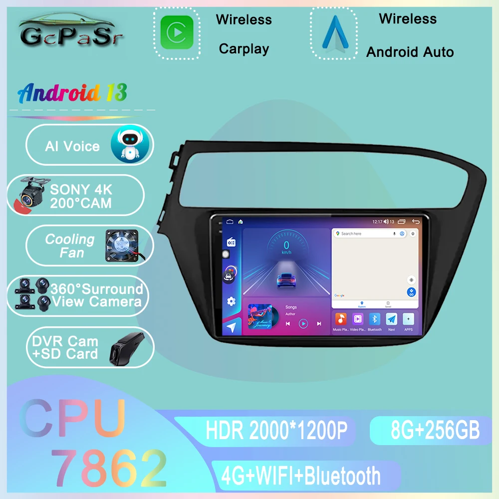 Автомобиль Android для Hyundai I20 2015-2018 Автомагнитола Авторадио Мультимедийный плеер