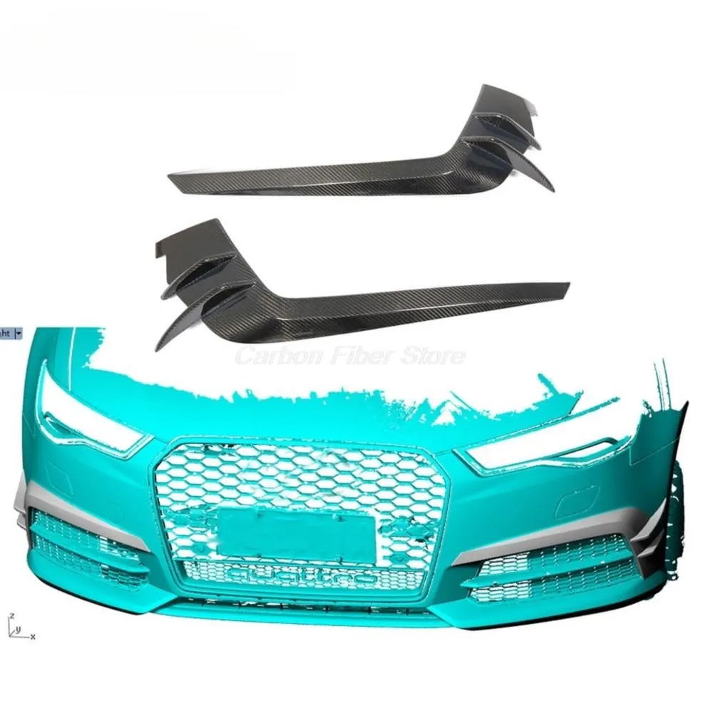 

A Style S6 Carbon Fiber Front Canards for Audi A6 C7 SLINE 16-18