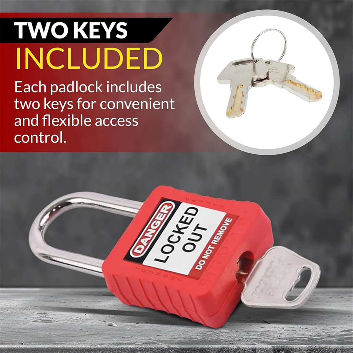 Набор замков Lockout Tagout — 7 красных LotoLocks разные ключи навесной замок с 2 латунными