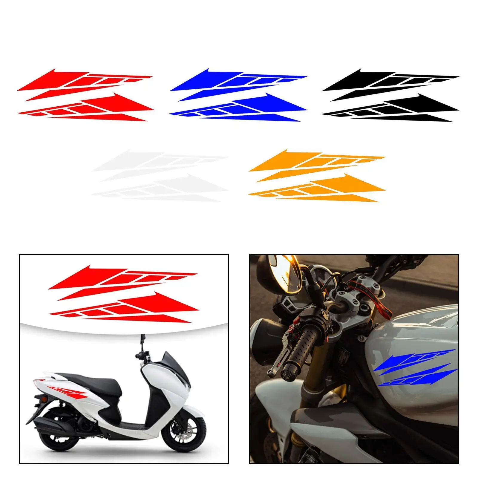 1 пара универсальных наклеек для украшения кузова мотоцикла Водонепроницаемые