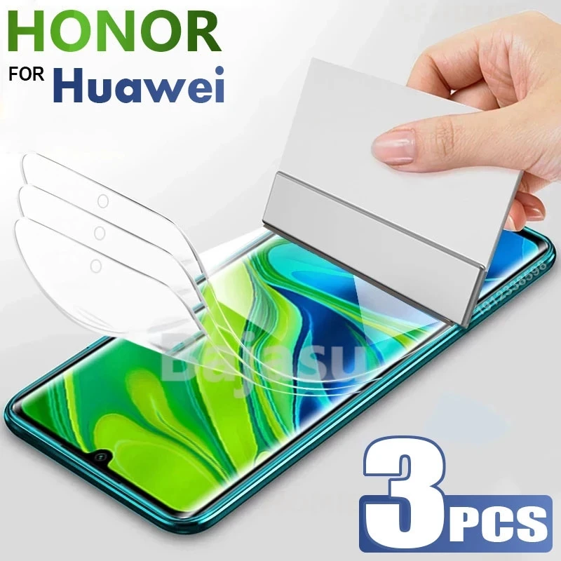 3Pcs Full Cover Hydrogel Film For Huawei P30 P20 P40 Lite P50 Pro Screen Protector For Huawei Mate 30 20 40 50 Pro Lite Film