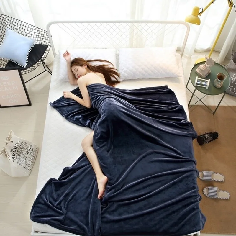 New Promotion Light Thin Mechanical Wash Flannel Blanket Plaids Super Warm Soft Blankets Throw On Sofa/Bed/ Bedspread Travel | Дом и сад