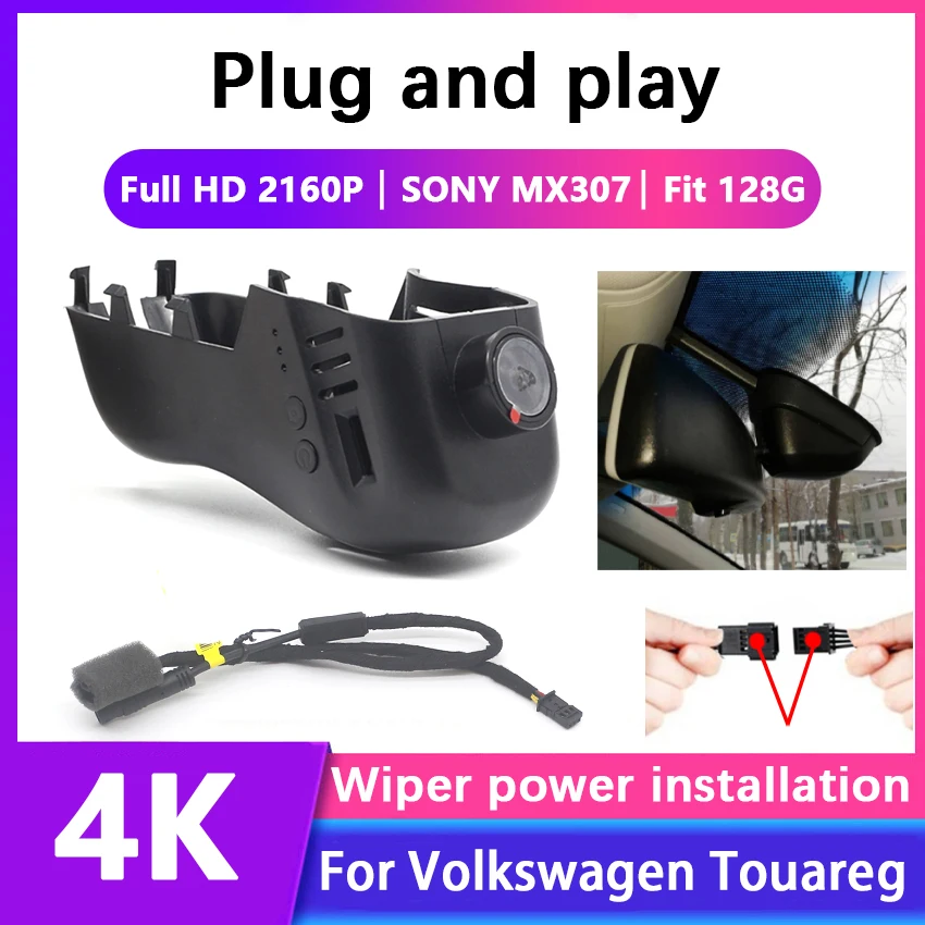 

New ! Plug and Play WIFI Dash Cam Car DVR Car Camera for Volkswagen vw Touareg 2010 2011 2012 2013 2014 2015 2016 2017 UHD 2160P