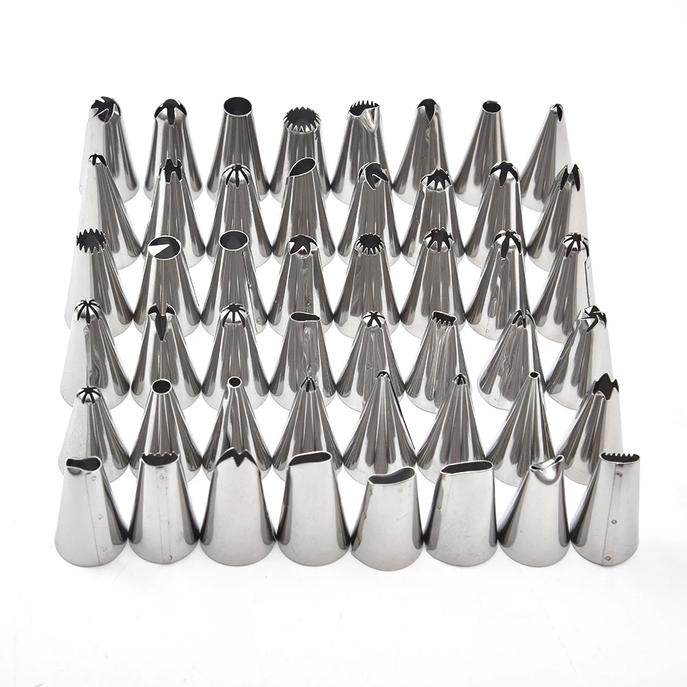 

48 PCS Cakes Decoration Set Cookies Supplies Russian Icing Piping Pastry Nozzle Stainless Steel Kitchen Gadgets Fondant Decor