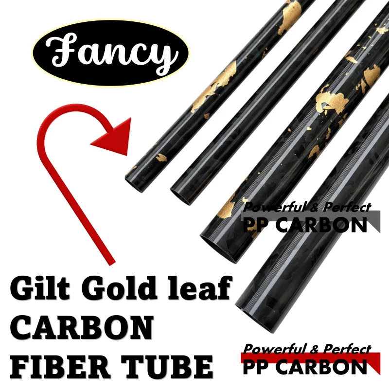

OD 6-30mm 1000MM 1PC Gold Leaf Carbon Unique CAMO Carbon Fiber Pipe for RC Plane Glossy Clear Colorful Carbon Tube