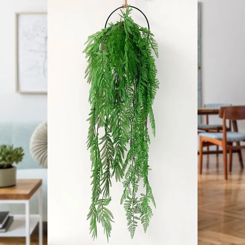 

Persian fern Leaves Vines Room Decor Hanging Artificial Plant Plastic Leaf Grass Wedding Party Wall Balcony Decoration Garland