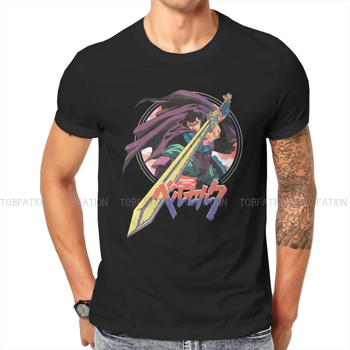 

Sword TShirt For Men Berserk Guts Griffith Behelit Manga Clothing Novelty T Shirt Comfortable Print Loose