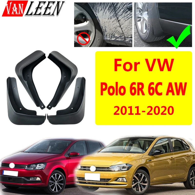 

4pcs For VW Polo 2011-2020 MK6 AW Volkswagen MK5 6R 6C Car Front Rear Fender Mud Flaps Guard Splash Mudguard Accessories