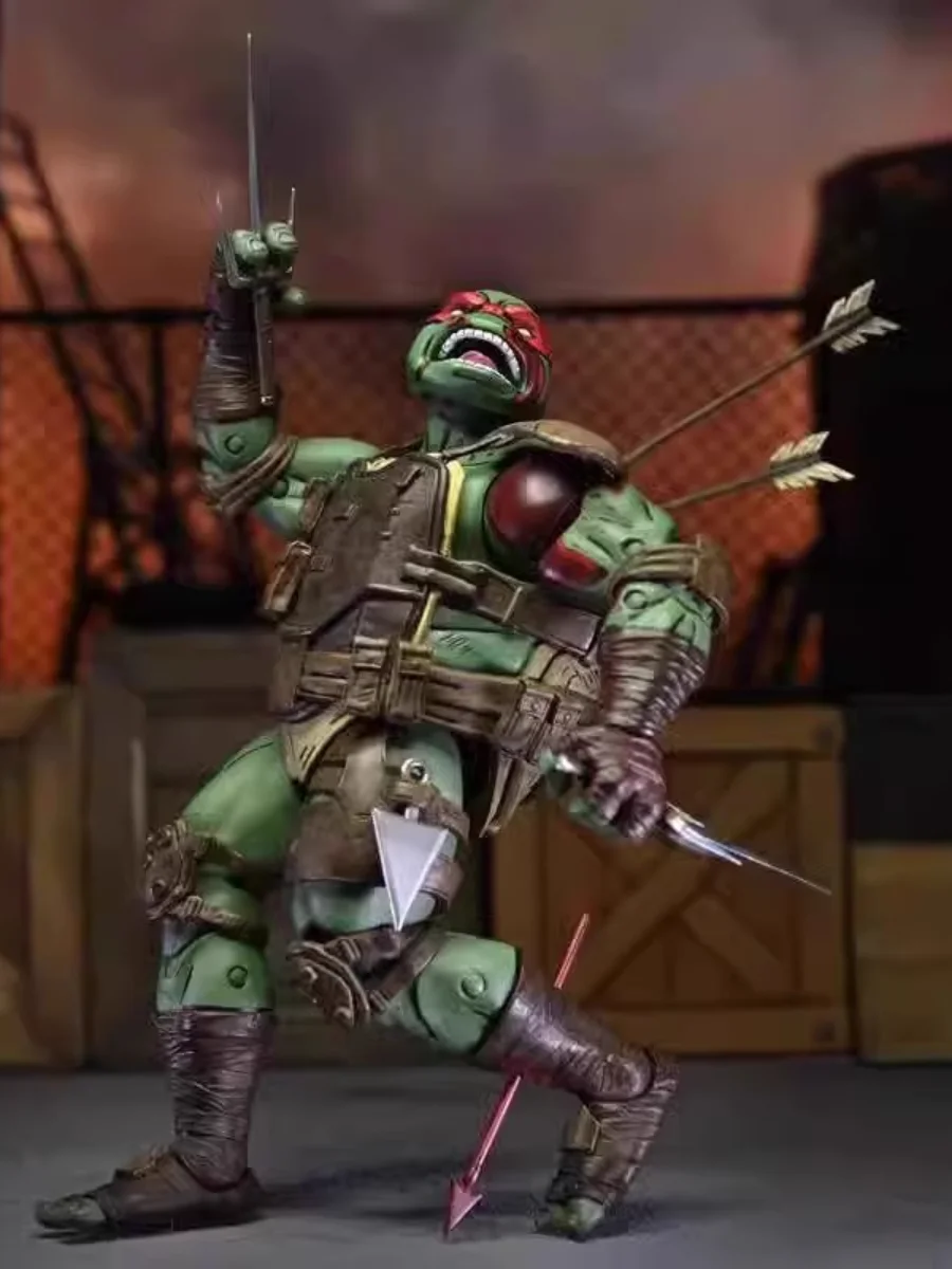 18 см Neca Teenage Mutant Ninja Turtles Tmnt Raphael Raph Аниме Игровая Фигурка Подвижная Шарнирная Кукла