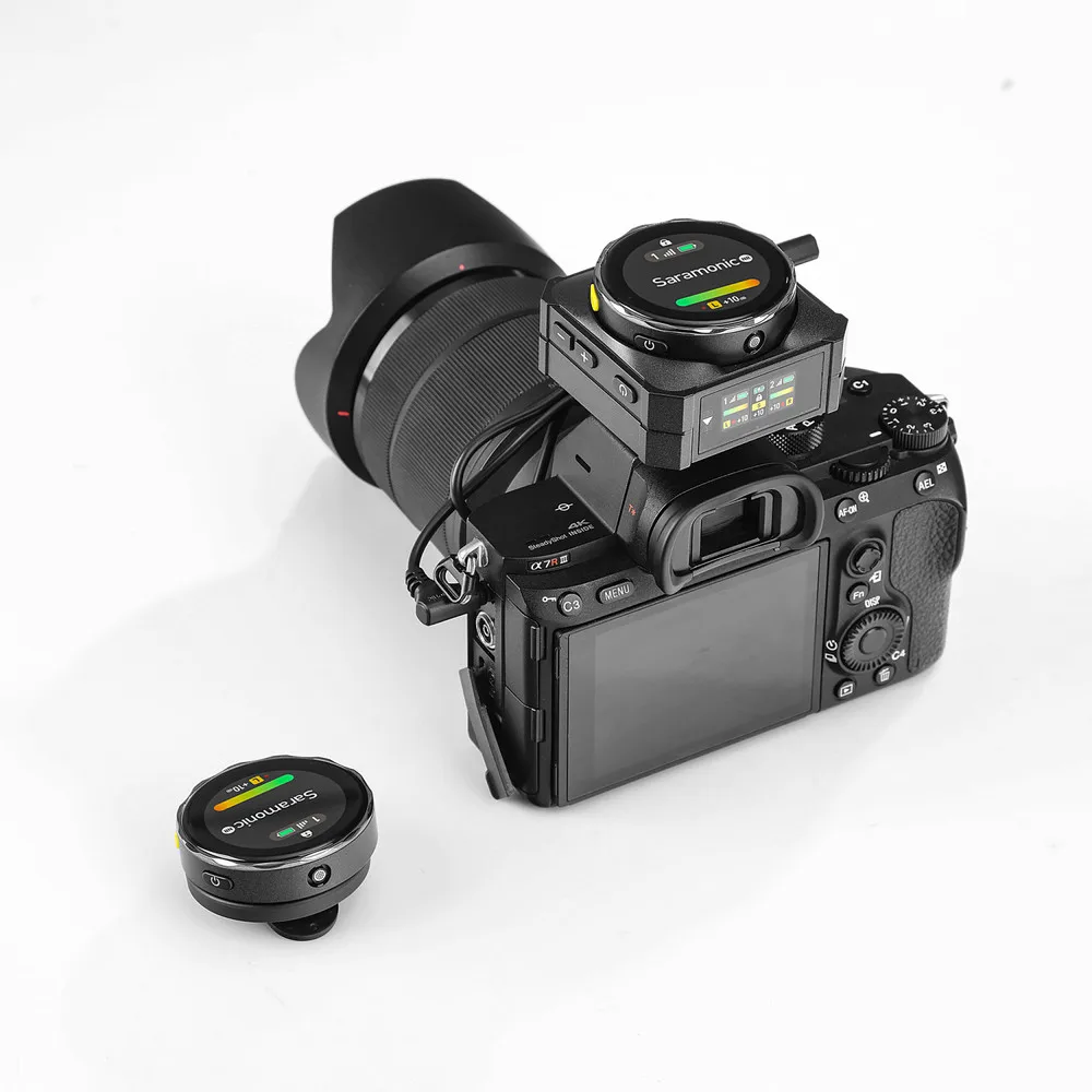 Беспроводной смарт-микрофон Saramonic BlinkMe B2 2 4 ГГц с сенсорным экраном настраиваемый