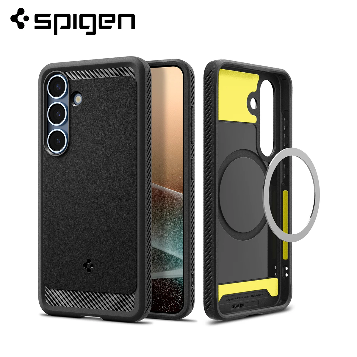 Чехол Spigen Rugged Armor MagFit для Samsung Galaxy S25 Plus [Быстрая беспроводная зарядка/Магнит Galaxy]