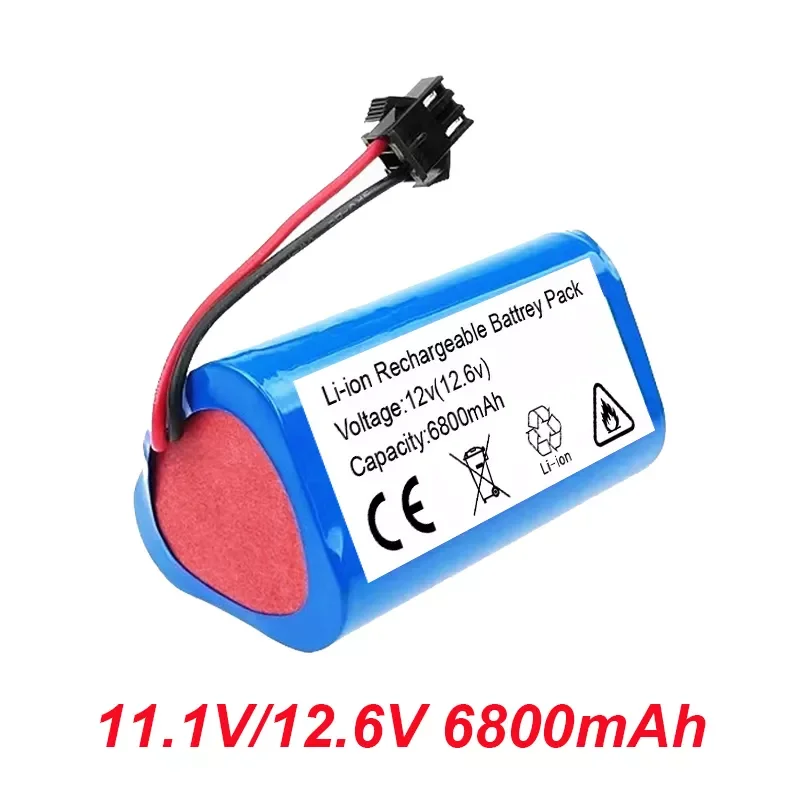 

11.1V/12.6v 6800mAh 18650 Li-Ion Replacement Battery For Ecovacs Deebot Deepoo CEN330 CEN332 / CR330 CR333 Vacuum Cleaner Robot