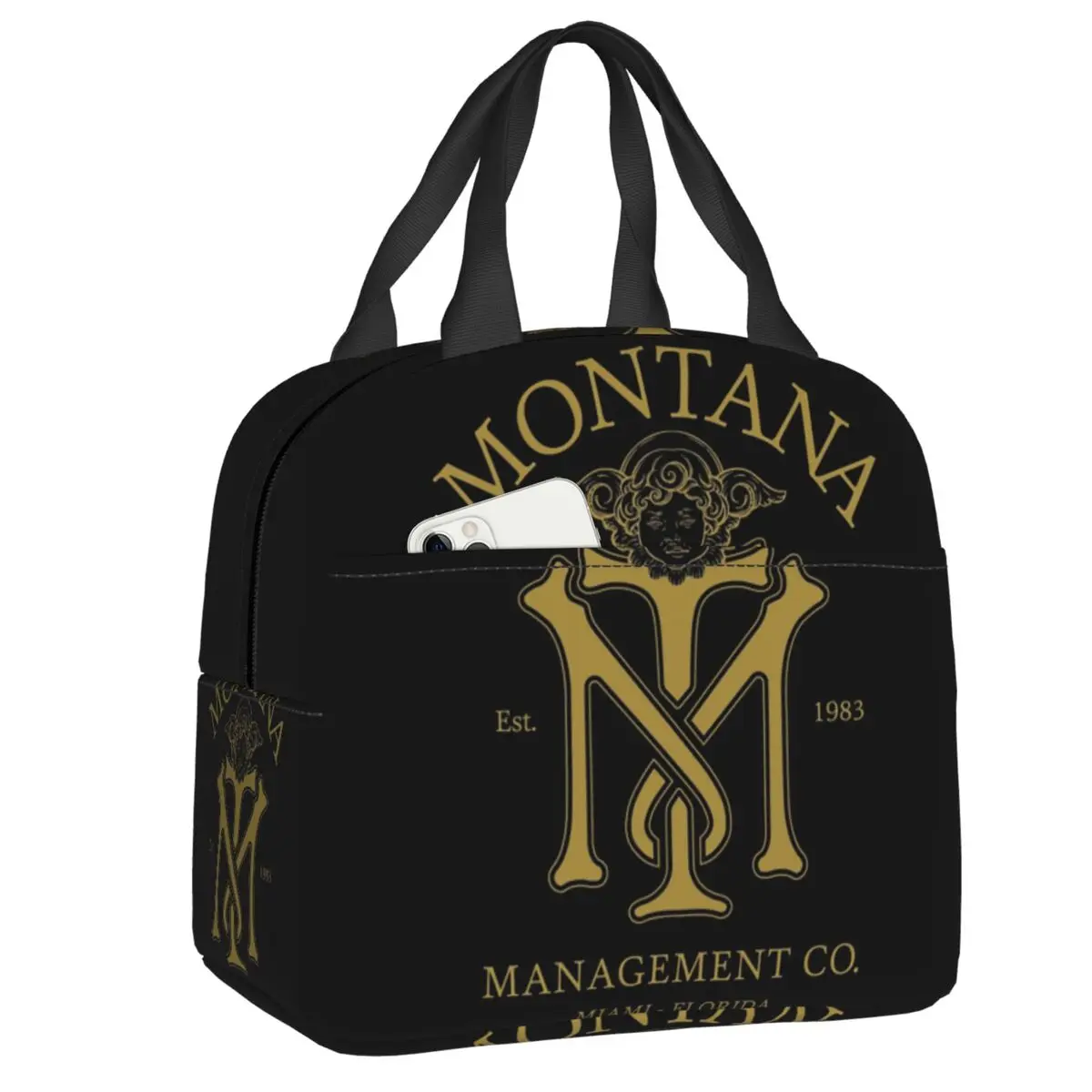 

Custom Scarface Movie Lunch Bag Women Cooler Warm Insulated Lunch Boxes for Student School Thermal Bags lunchbag