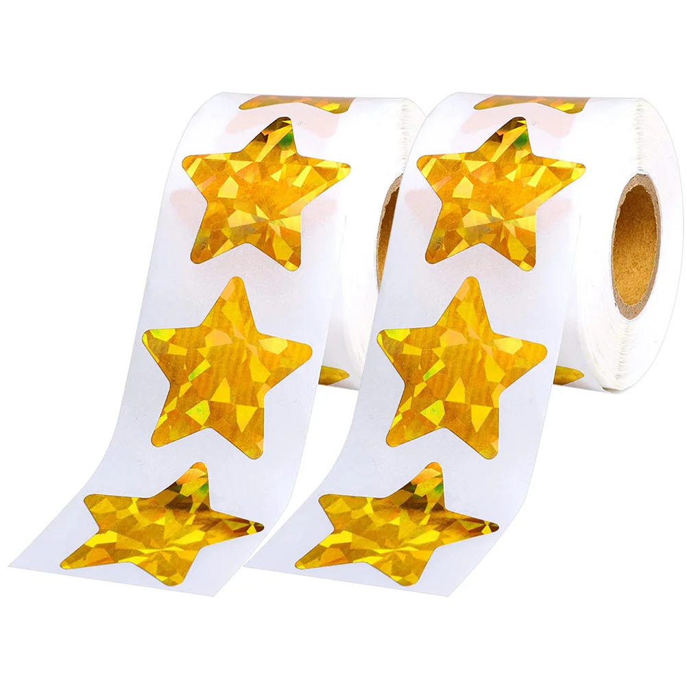 

2 Rolls Household Gift Sticker Decor Wedding Copper Plate Stickers Sealing Label