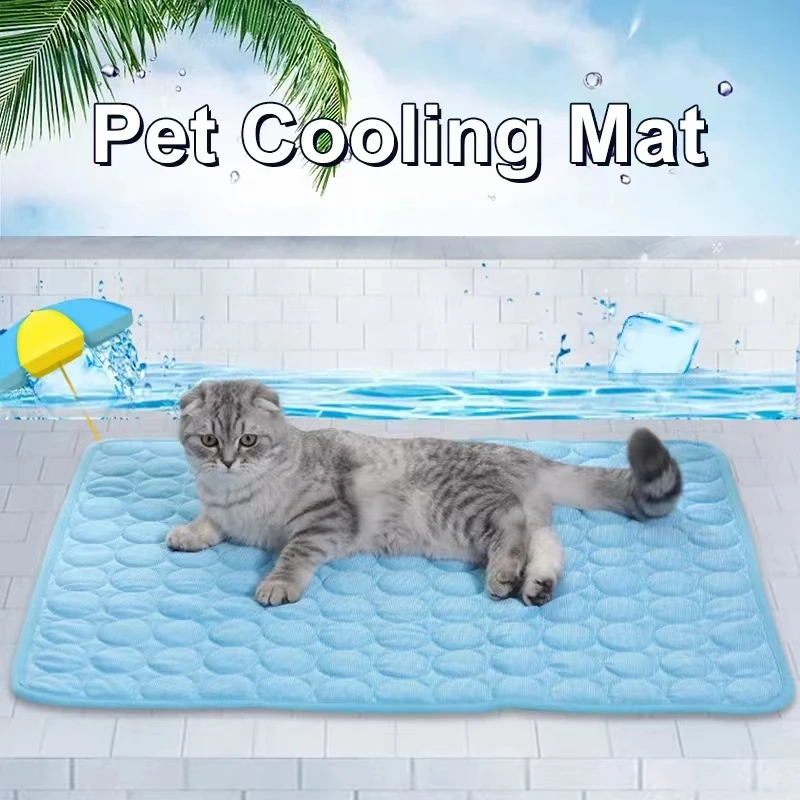 

Summer Pet Cool Mat Dog House Mat Outdoor Picnic Ice Silk Kitty Mats Cat Kennel Mat Puppy Washable Mat Breathable