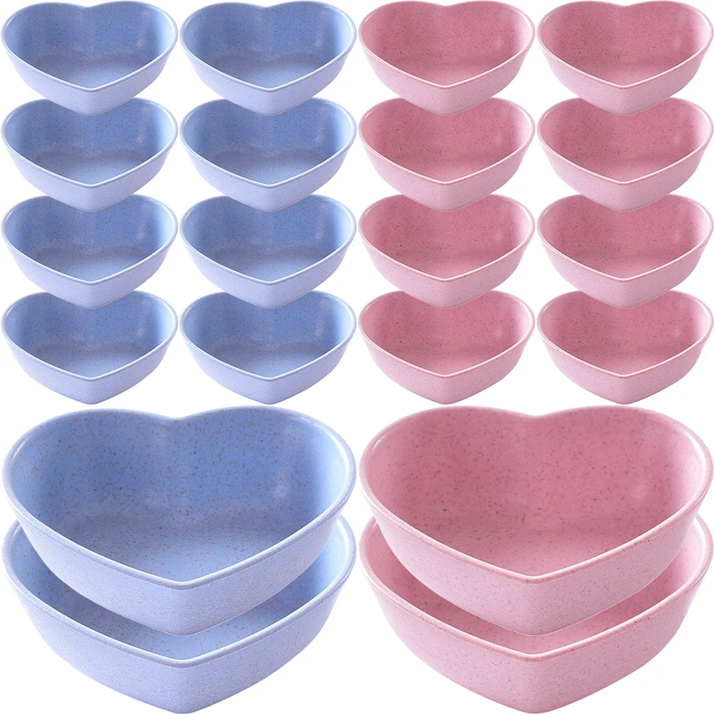 

Dishes Plate Sauce Seasoning Condiment Dish Bowls Heart Soy Dipping Plates Tasting Straw Wheat Candy Prep Bowl Appetizer Chili