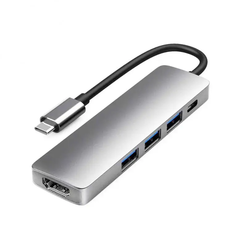 

Portable Type C To Hdmi-compatible Adapter 100w Pd Usb C Hub Displayport With Sd / Tf Card Reader Pd Charger Phone Accessories