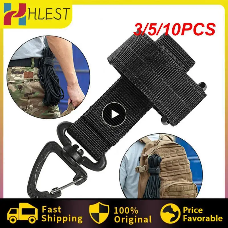 

3/5/10PCS Multi-tool Clip Keeper Pouch Belt Survival Outdoor Keychain Military Molle Hook Edc Molle Webbing Gloves Rope