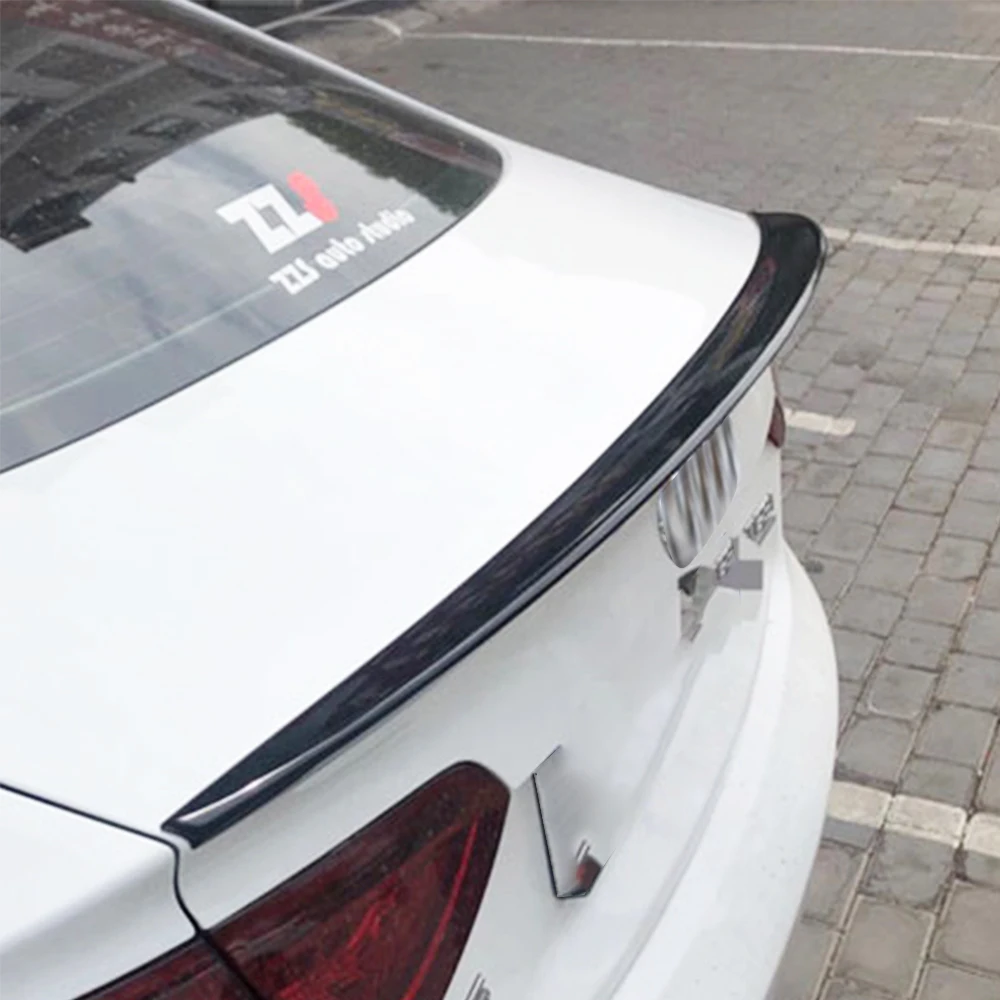Для Audi A5 S5 RS5 B8 Седан 4-дверный 2009-2016: Задний спойлер-«утиный хвост» на крышку багажника, материал ABS, черный карбон, аксессуары (art.: 3920d9da372d7) - 3920d9da372d7