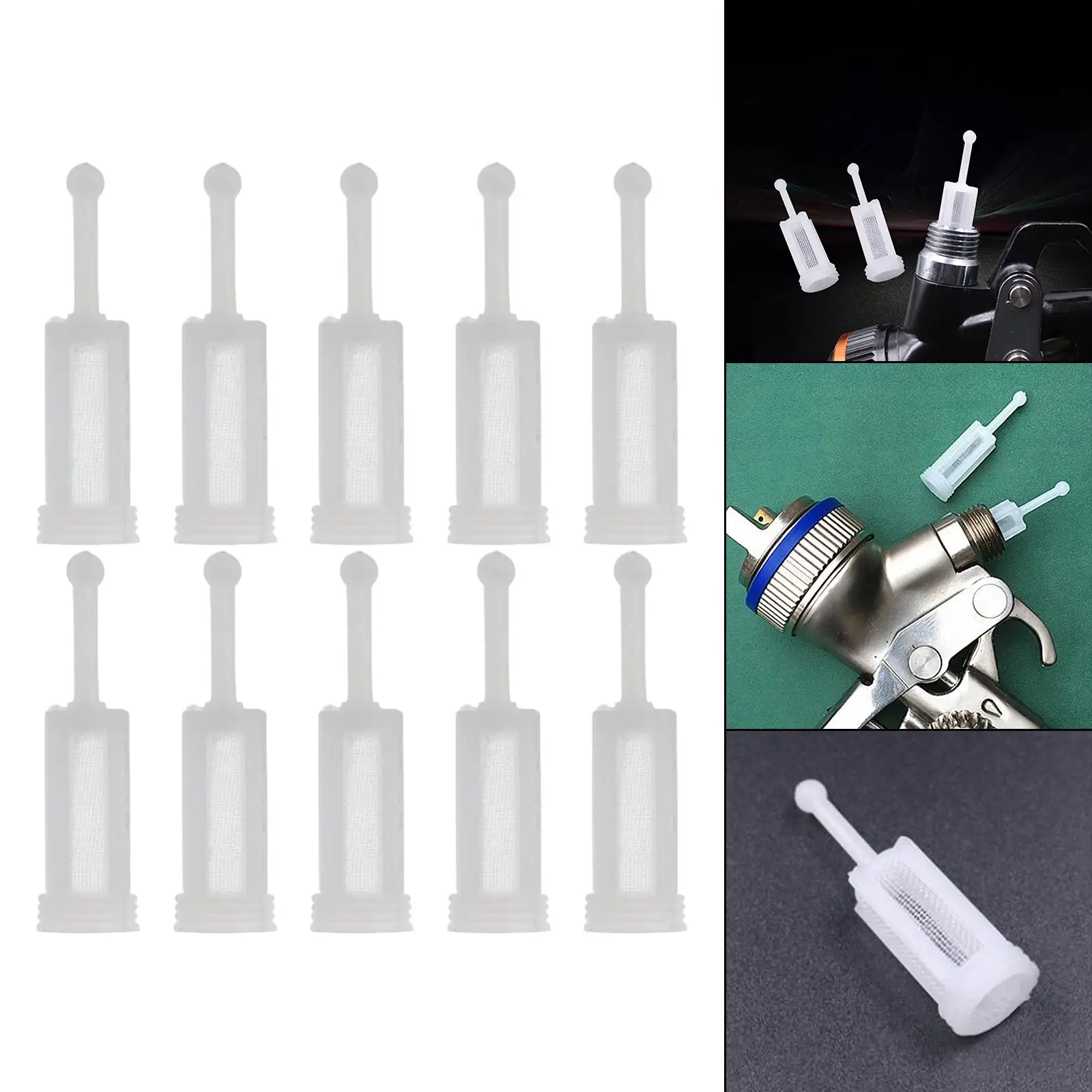 

10x Gravity Type feed Spray Gun Filters Fine Mesh Universal Disposable HVLP Gravity feed Paint Strainers for Automotive Paint