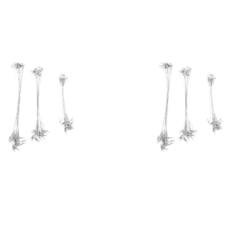 

120Pcs 15/20/25Cm Stainless Steel Wire Leader Fishing Leash Swivel Anti-Bite Line Leadcore Leash For Pike Fishing Silver