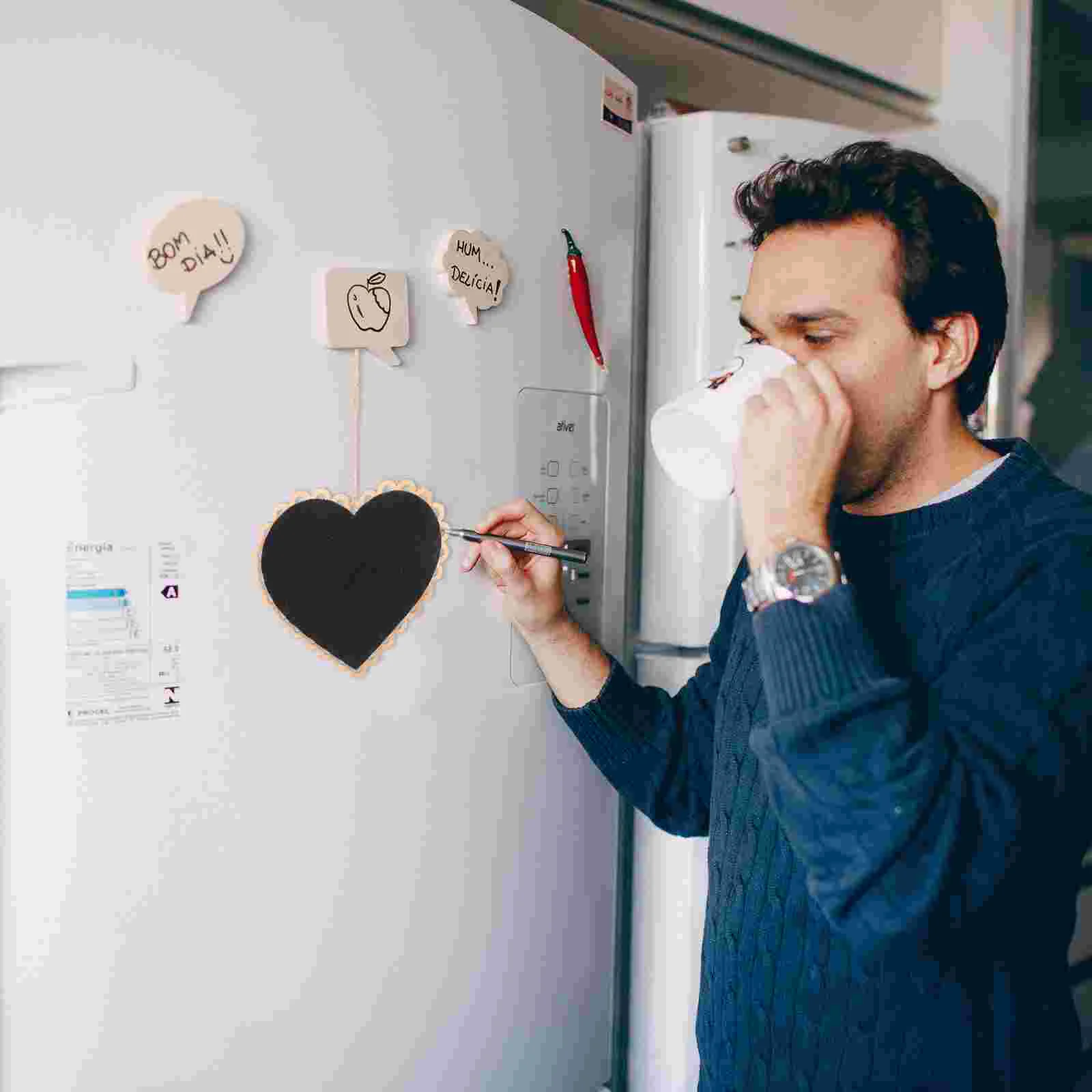 Меловая доска в форме сердца таблички мини-подставки пастельные карандаши