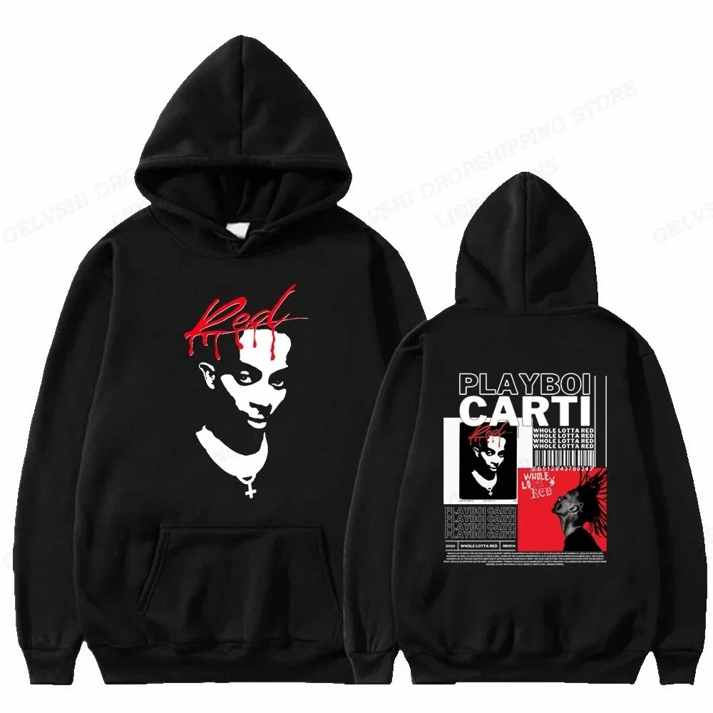 Men's hoodie Oversized sweatshirt Rapper menswear punk Playboi Carti Retro Harajuku coat Tracksuit Christmas sweater