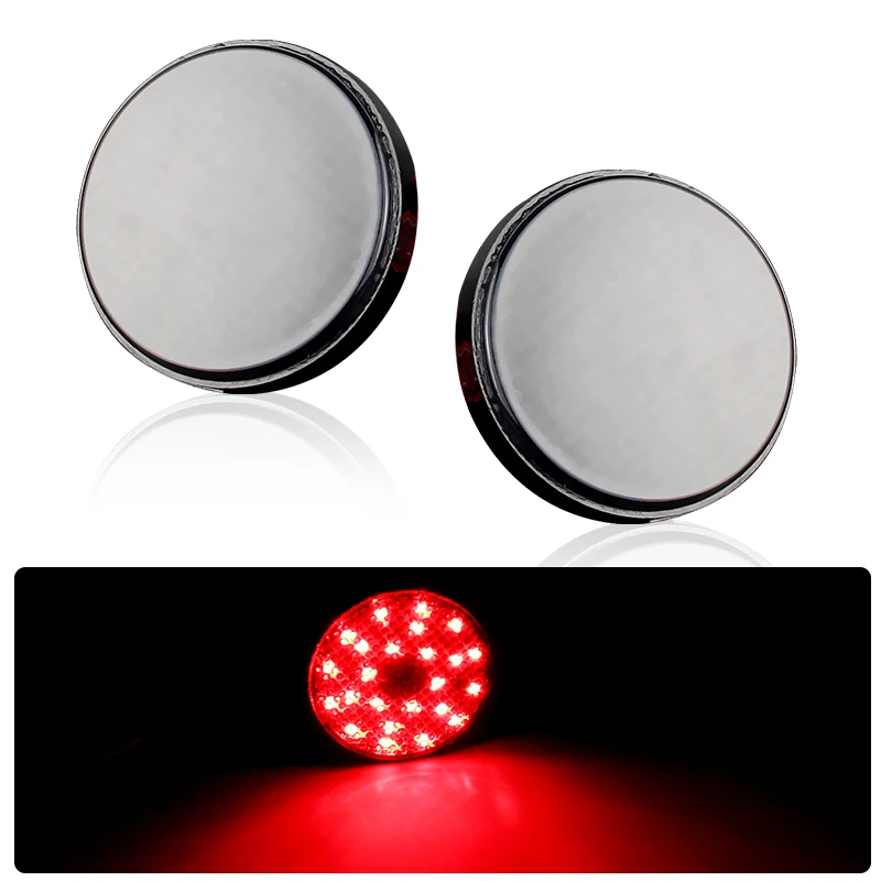 

2 шт., круглые светодиодные лампы 5,8 см для заднего бампера