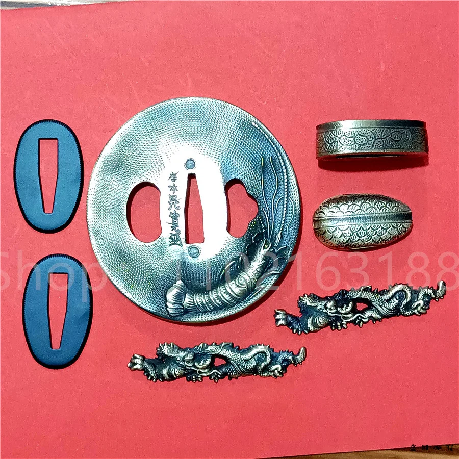 

Латунные детали для катаны Tsuba HandGuard Fuchi Kashira Menuki Seppa