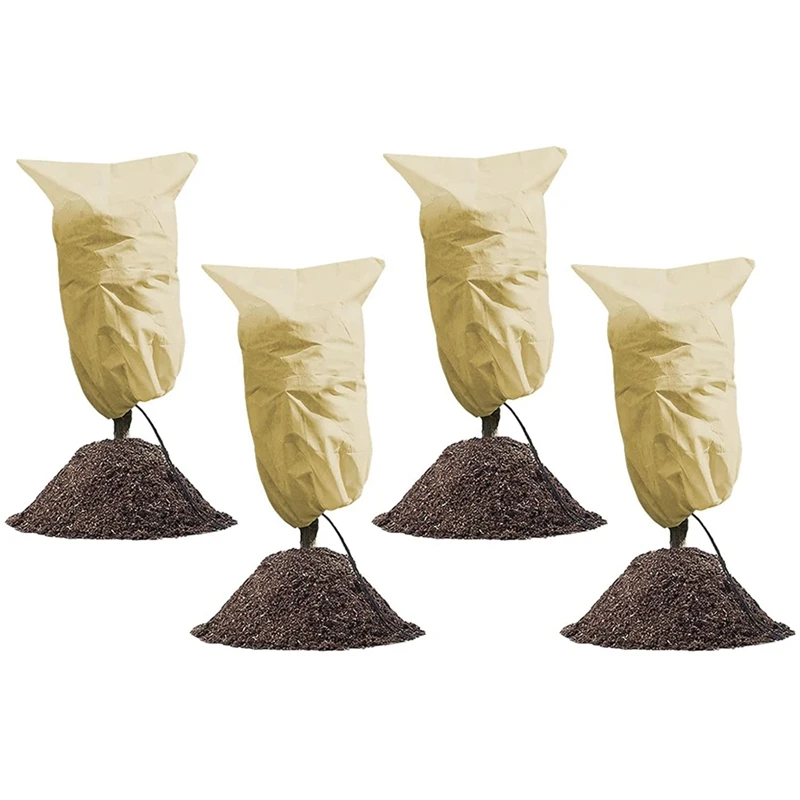 

4 Pcs Winter Plant Protection Cover, 100X80cm, Wintering Cover For Plants, Wintering Veil, Tree Wintering Cover