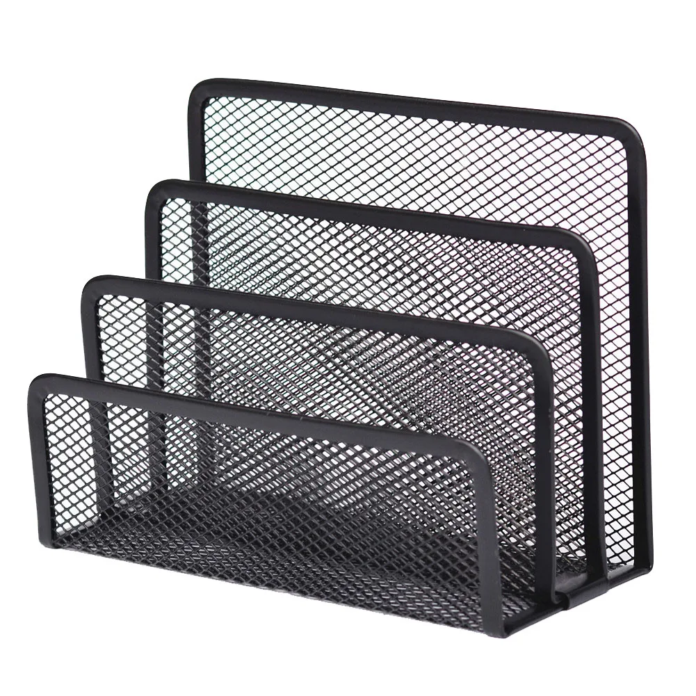 

Magazine Desktop Three Layer Tray Office Storage File Organizer Letter Holder Metal Mesh Bookshelf Rack Supplies School