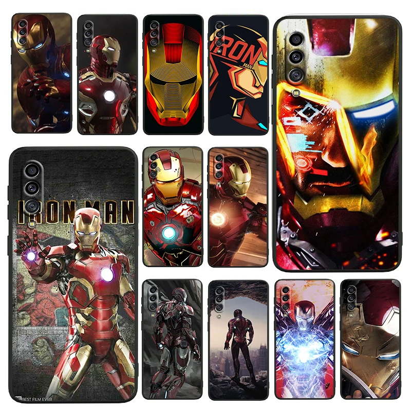 

Marvel Iron Man character For Samsung Galaxy A73 A72 A71 A70 A53 A52 A51 A50 A42 A41 A40 A33 A32 A31 A30 A30S Black Phone Case