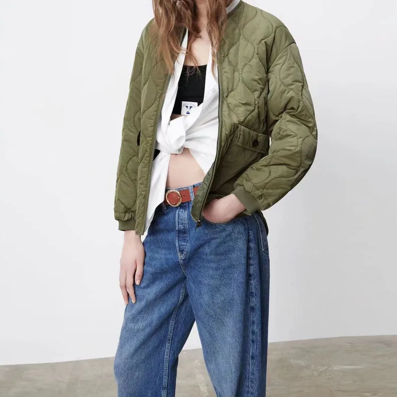 

women's autumn double-sided cotton padded jacket