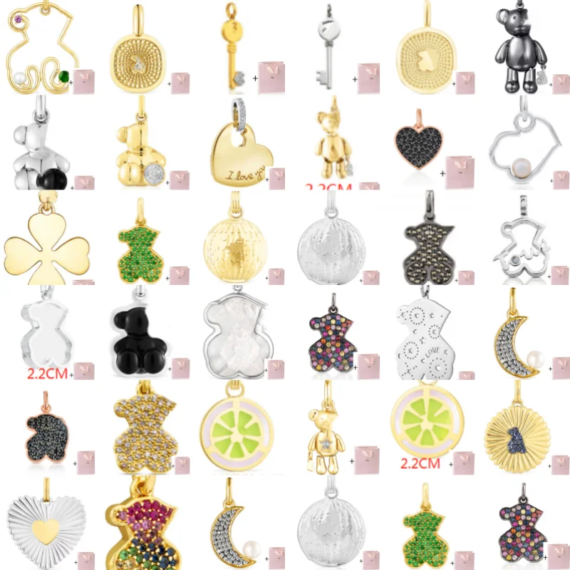 

S925Ins Style Spanish Cute 3D Bear Earrings Pendant 925 Silver Needle Girl Heart Cartoon Teddy Bear Earrings Temperament Pendant