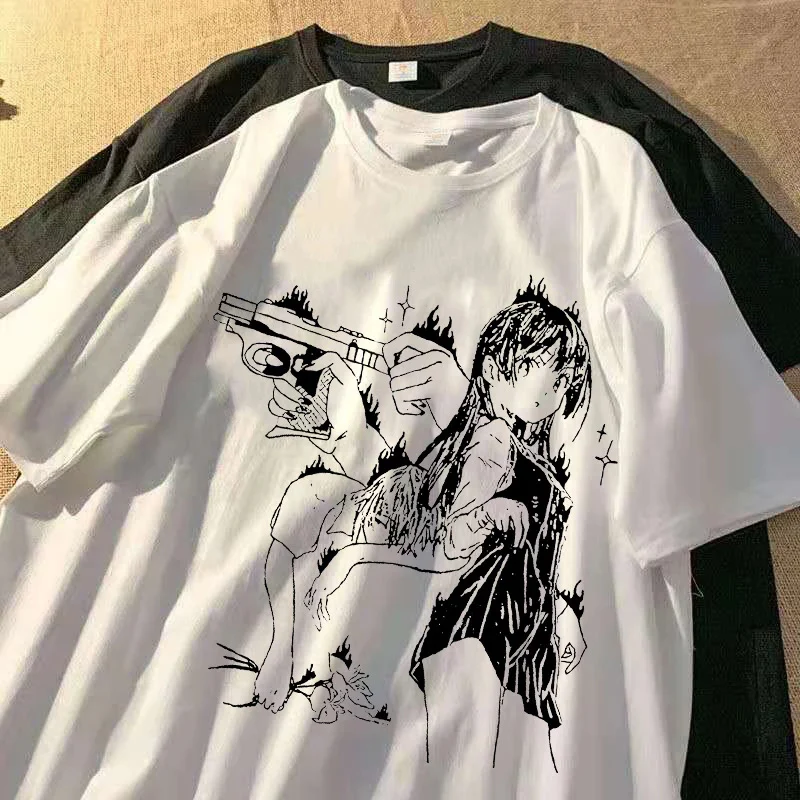 

Harajuku Gothic women T-shirt casual punk streetwear T-shirt anime Vintage hip-hop loose short sleeve Ulzzang women clothing y2k